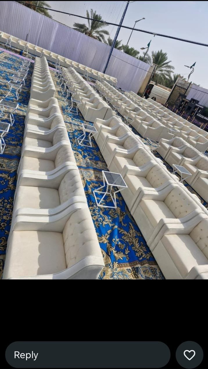 Outdoor Tufted Sofa Rows