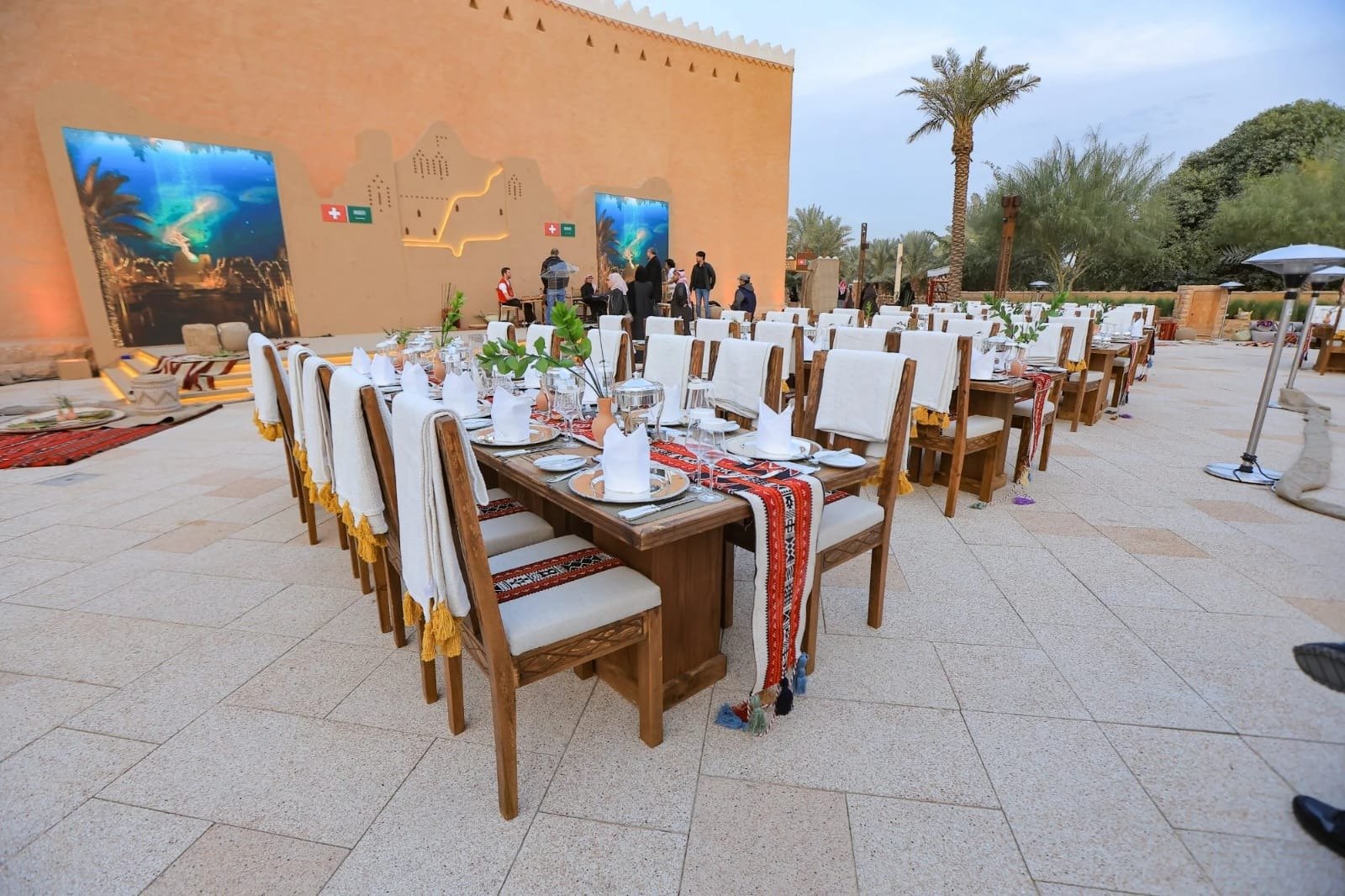 Saudi Heritage Cultural Outdoor Banquet Setup